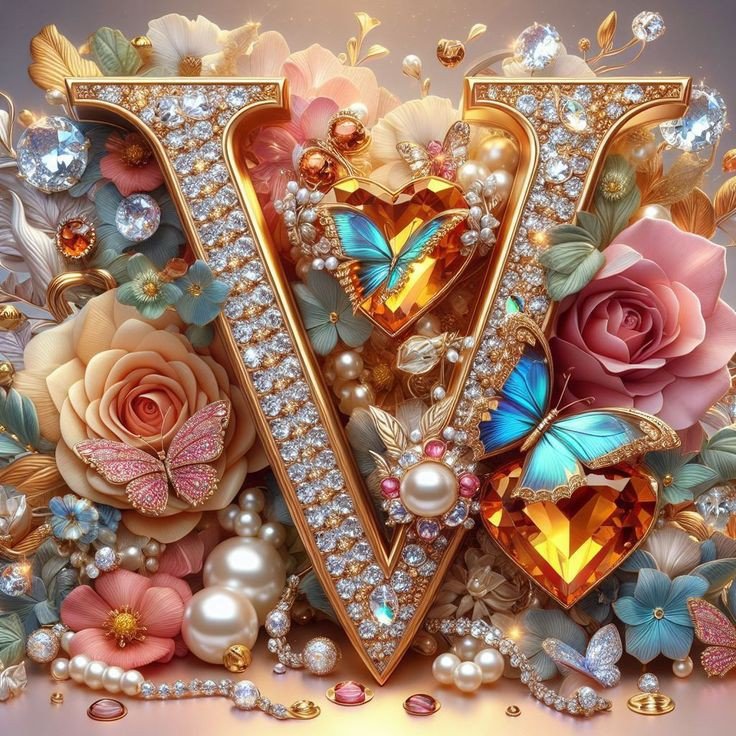 V name dp love wallpaper