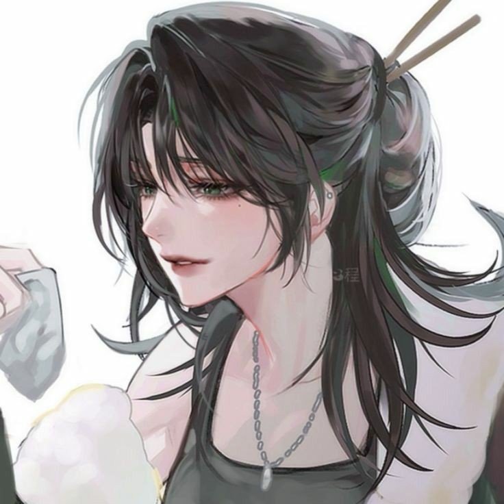 black and white anime pfp girl