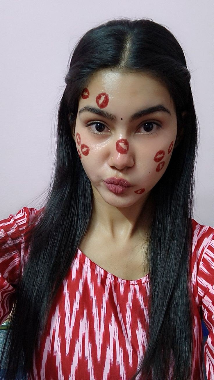 blur hide face girl pic